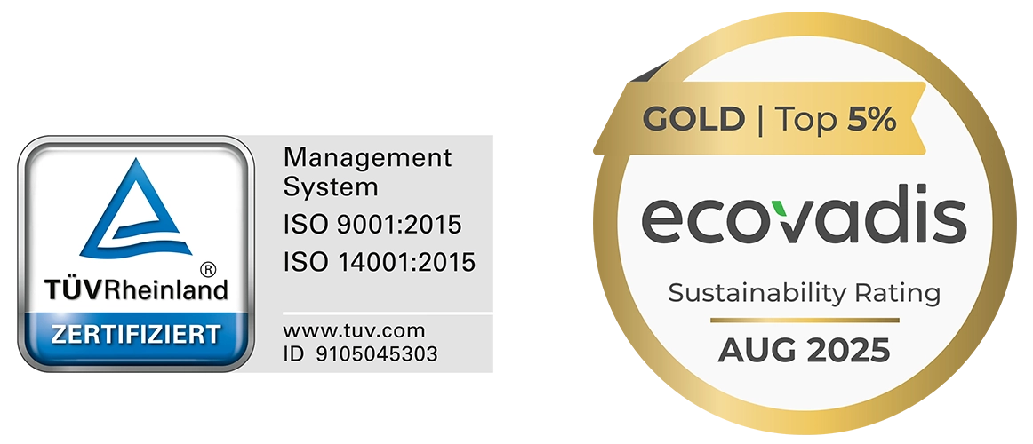TÜV und ecovadis gold TÜV und ecovadis gold